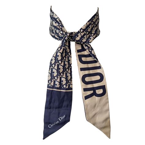 dior silk scarf blue|Dior silk scarf.